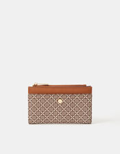 Slimline Geometric Print Purse, , large