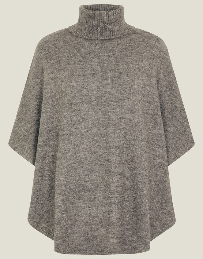 Cosy Knit Poncho, , large