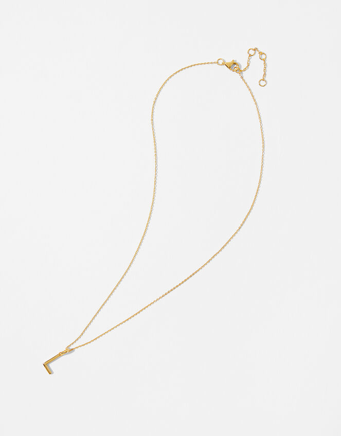 Gold Vermeil Initial Pendant Necklace - L, , large