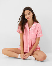 Crinkle Cotton Short Pyjamas Set, Pink (PINK), large