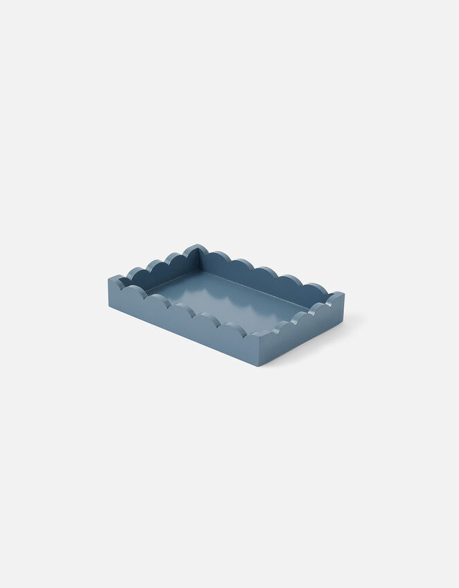Mini Wooden Tray with Scalloped Edge, , large