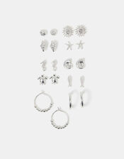 10-Pack Sun Shell Stud & Hoop Earrings, , large
