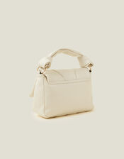 Quilted Handheld Cross-Body Bag, White (WHITE), large