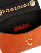 Mini Cross-Body Bag with Chain Strap, Orange (ORANGE), large
