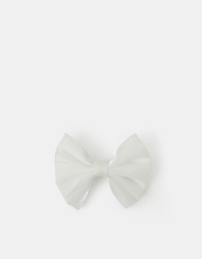Girls Shimmer Bow Hair Barrette, , large