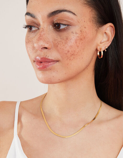 14ct Gold-Plated Snake Chain Necklace , , large