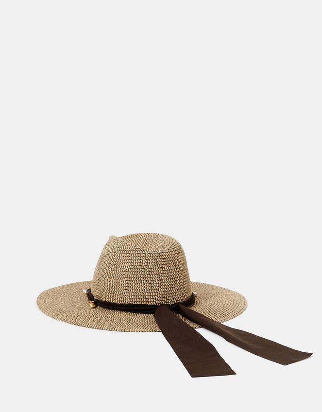 Charm Trim Fedora Hat, , large