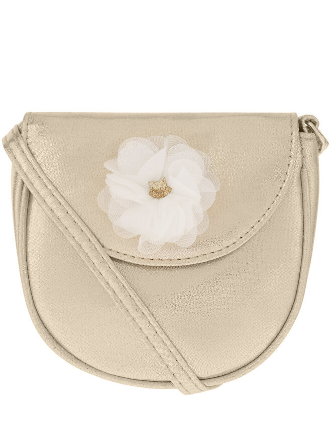 Floral Shimmer Cross-Body Bag, , large