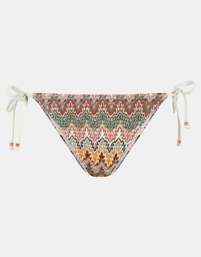 Crochet Tie Side Bikini Bottoms, Natural (NEUTRAL), large
