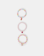 3-Pack Girls Princess Charm Bead Bracelets, , large
