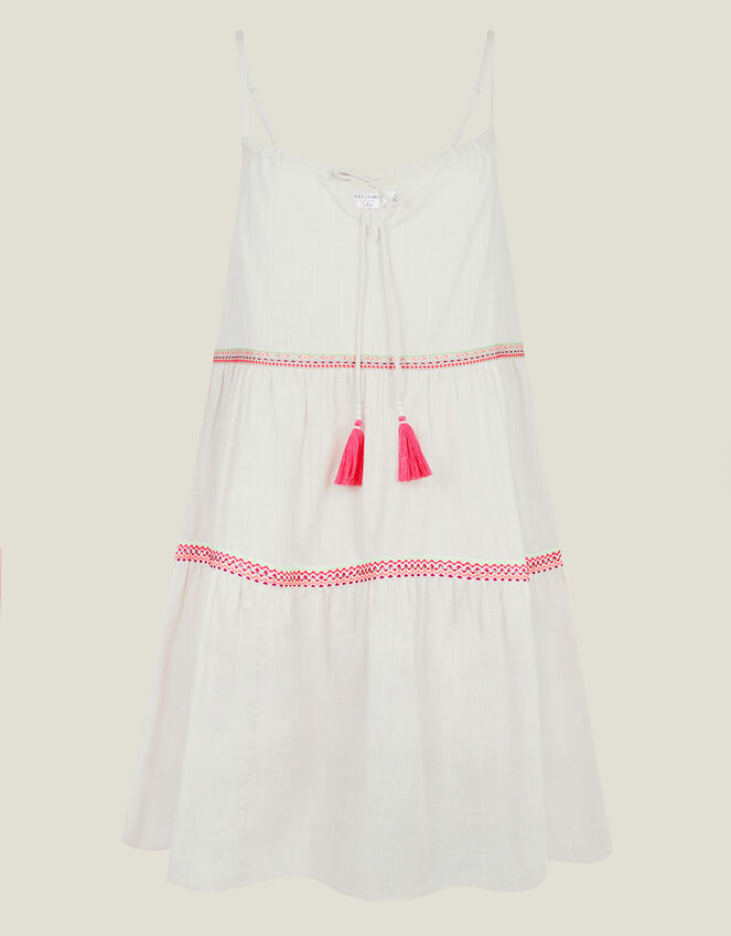 Floral Mini Dress, Ivory (IVORY), large