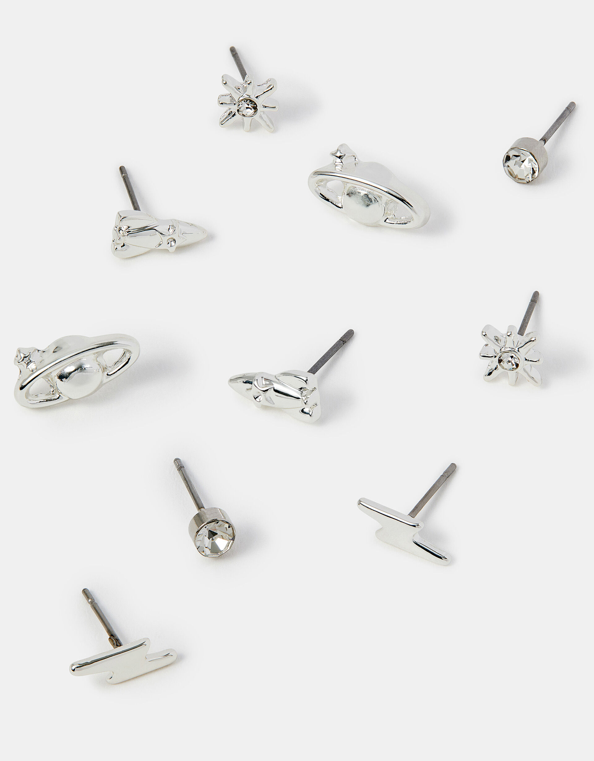 accessorize 5-Pack Rocket Stud Earrings