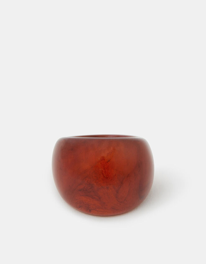Marble Resin Ring, Brown (BROWN), large