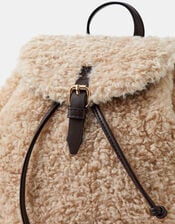Faux Shearling Backpack, , large