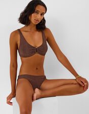 Shimmer Bikini Top, Brown (CHOCOLATE), large