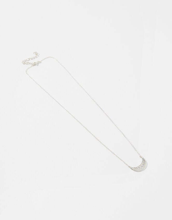 Sterling Silver Moon Phase Necklace, , large