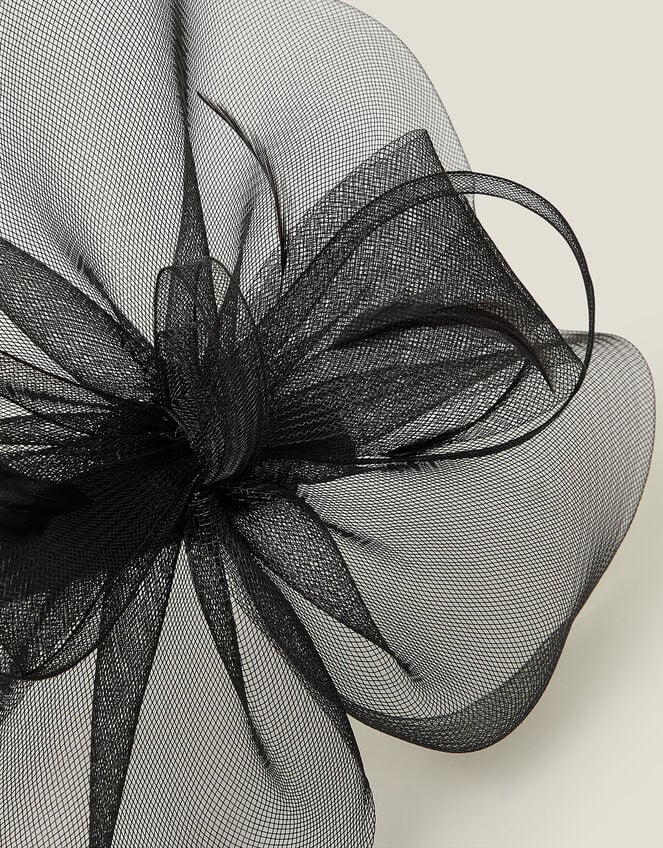 Mia Mini Crin Fascinator, Black (BLACK), large