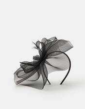 Mini Crin Fascinator, Black (BLACK), large