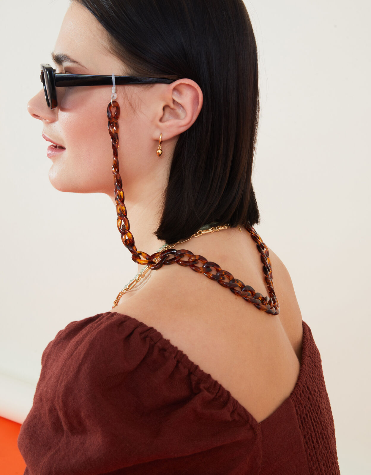 Chunky Tortoiseshell Glasses Chain