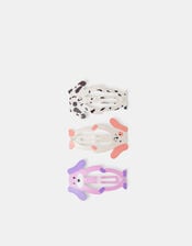 3-Pack Girls Puppy Hair Clips, , large
