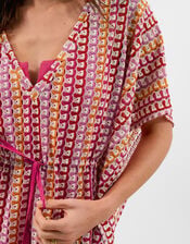 Crochet Mini Kaftan, Multi (BRIGHTS MULTI), large