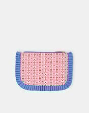Heart Print Frill Edge Pouch, , large