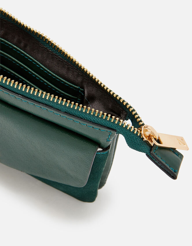 Wristlet Leather Wallet, Green (GREEN), large