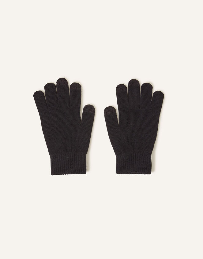 Super-Stretchy Touchscreen Gloves, Black (BLACK), large
