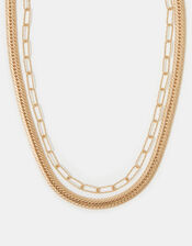 2-Pack Snake & Paperclip Chain Necklaces, , large