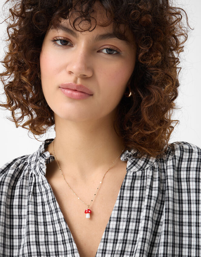 Mushroom Pendant Necklace, , large