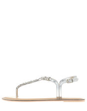 Reno Silver Embellished Sandals, Silver (SILVER), large