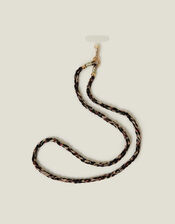 Twisted Leopard Print Phone Strap, , large