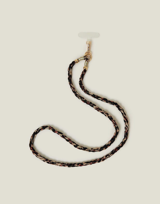 Twisted Leopard Print Phone Strap, , large