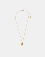 14ct Gold-Plated Initial Tag Pendant Necklace, Gold (GOLD), large