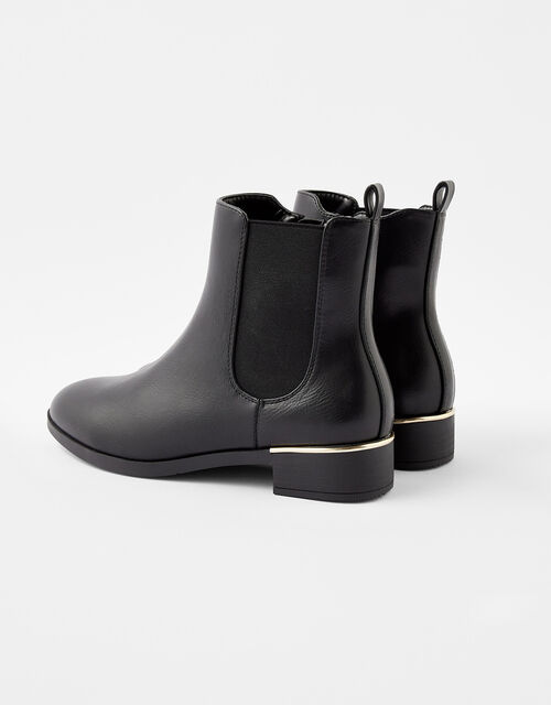 Metal Heel Chelsea Boots, Black (BLACK), large