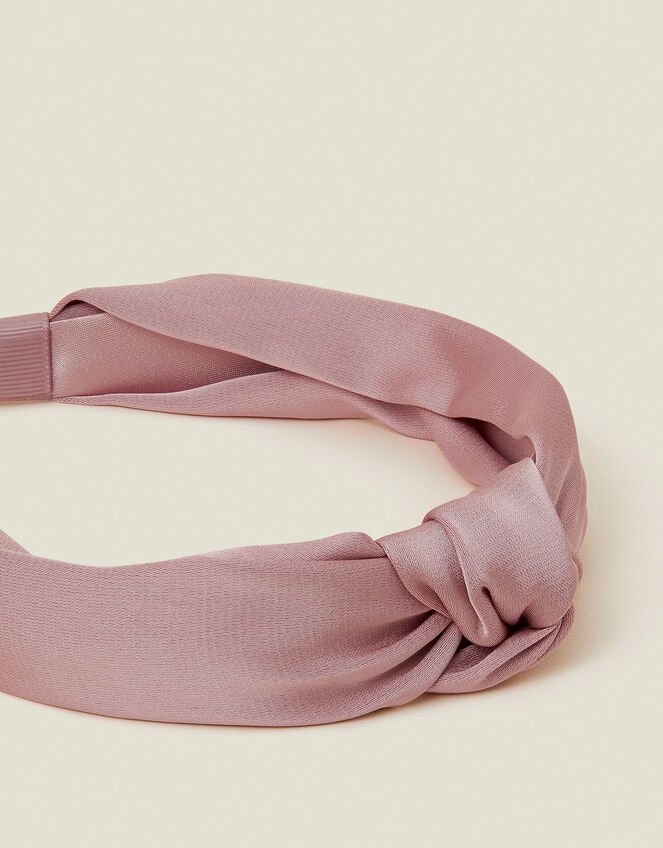 Satin Knot Headband Pink, , large