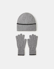 Knit Beanie Hat & Gloves Set, , large