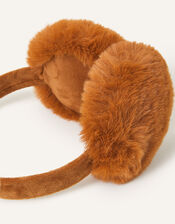 Faux Fur Earmuffs, Brown (BROWN), large