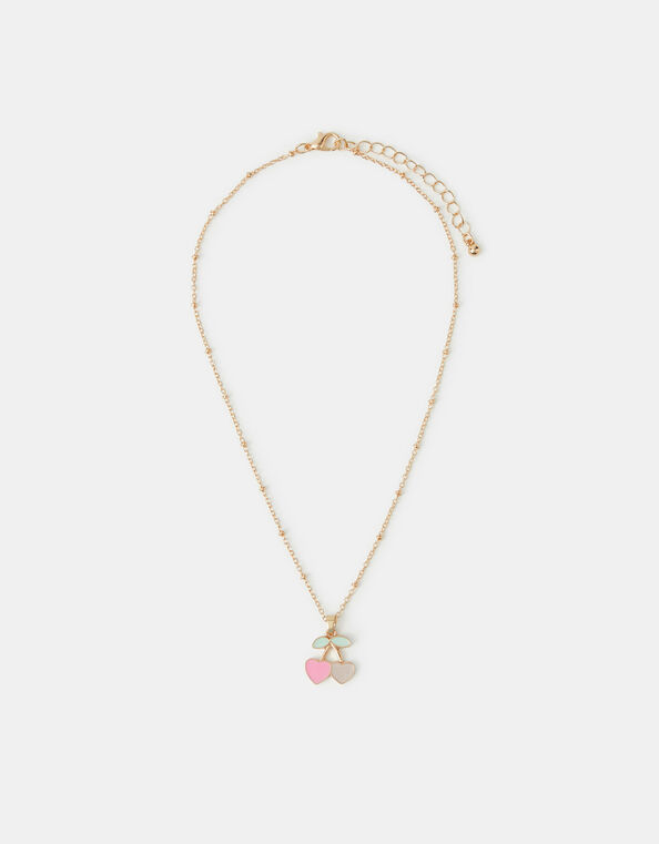 Girls Cherry Pendant Necklace, , large