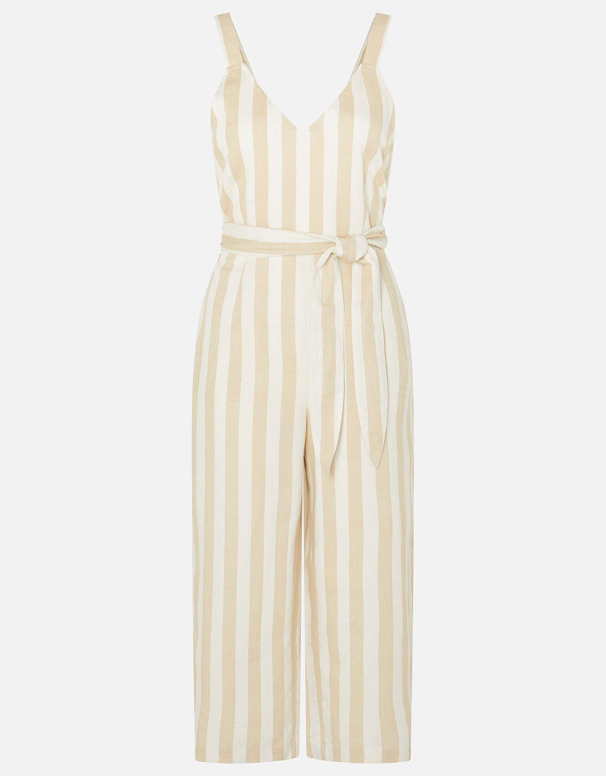 Stripe Belted Jumpsuit Cream Summer holiday jumpsuits Playsuits Accessorize UK