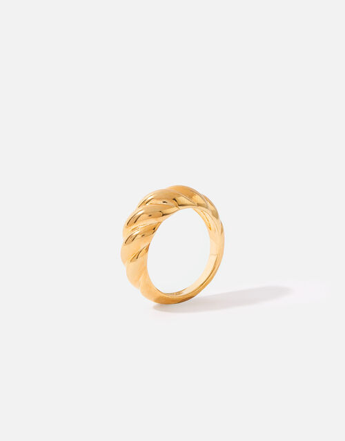 Gold-Plated Chunky Twisted Ring, Gold (GOLD), large