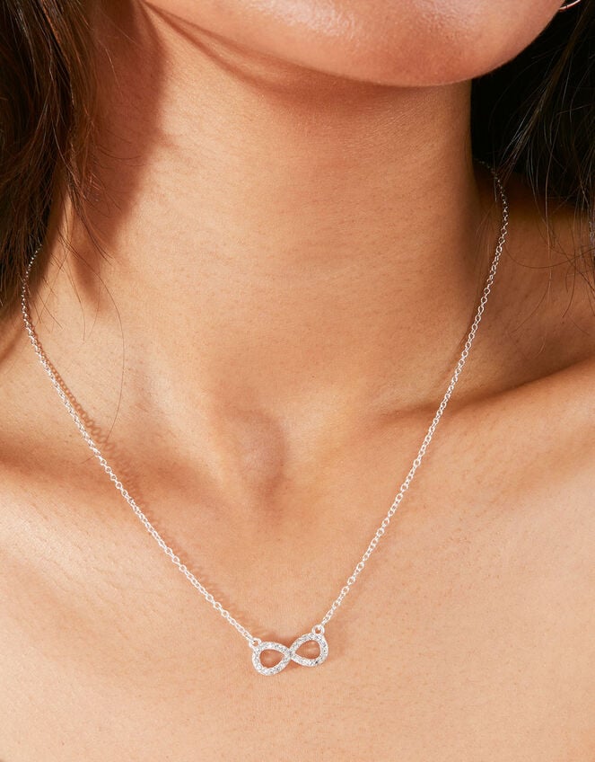 Eternity Symbol Pendant Necklace, , large
