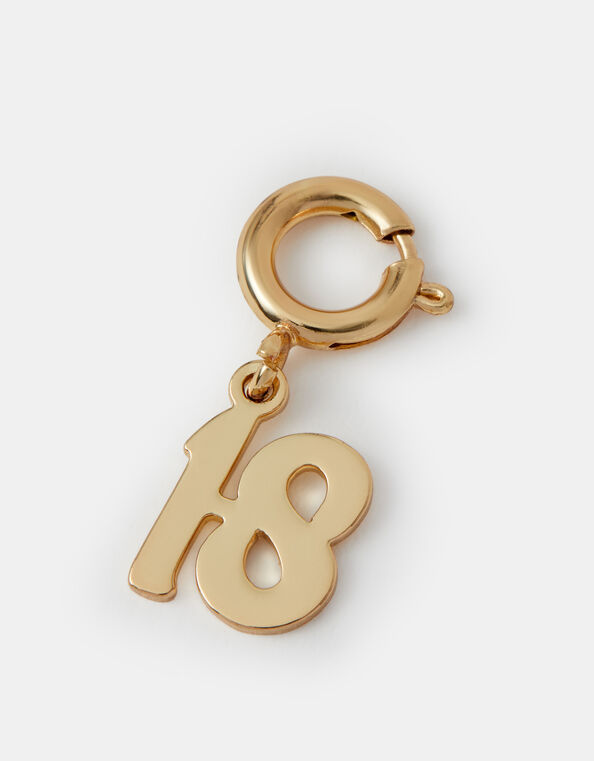 Birthday Age Jewellery Charm, Gold (GOLD), large