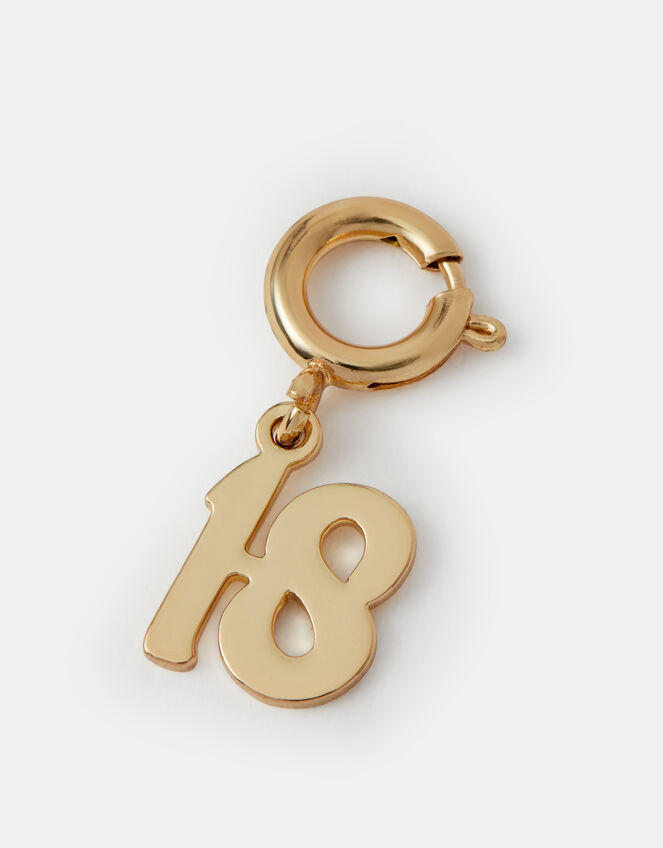 Birthday Age Jewellery Charm, Gold (GOLD), large