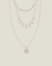 Filigree Drop Detail Layered Necklace, , large