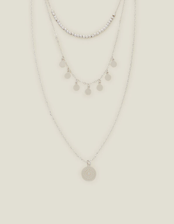 Filigree Drop Detail Layered Necklace, , large