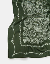 Square Satin Paisley Bandana Scarf, , large
