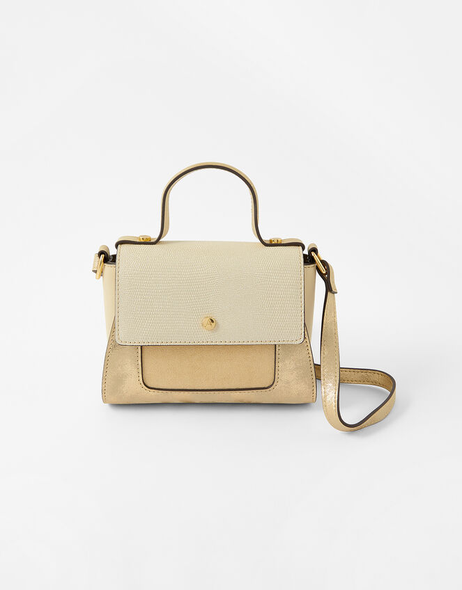 Ellie Top Handle Bag, Gold (GOLD), large