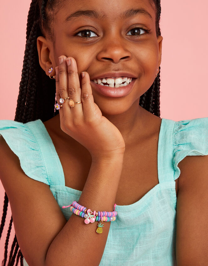 2-Pack Girls Fruit Beaded Bracelets, , large