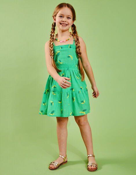 Girls Banana Dress, Green (GREEN), large